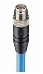 Sensor actuator cable, M12-cable plug, straight to open end, 8 pole, 1 m, TPE, blue, 0.5 A, 20122