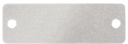 Stainless steel label, (L x W) 45 x 15 mm, silver, 1 pcs