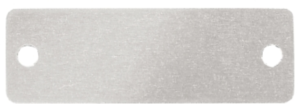Stainless steel label, (L x W) 45 x 15 mm, silver, 1 pcs