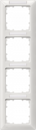 DELTA line titanium white frame, quadruple with labeling field vertical
