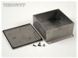 Aluminum die cast enclosure, (L x W x H) 125 x 125 x 57 mm, natural, IP65, 1590WKKF