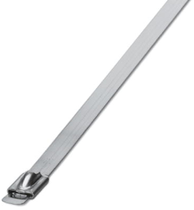 Cable tie, stainless steel, (L x W) 1067 x 7.9 mm, bundle-Ø 305 mm, silver, UV resistant, -80 to 538 °C