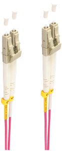 FO duplex patch cable, LC to LC, 1 m, OM4, multimode 50/125 µm