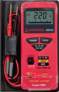 BEHA AMP DM78C digital multimeter, 600 V, 32 MΩ (32M), 0.1 mV