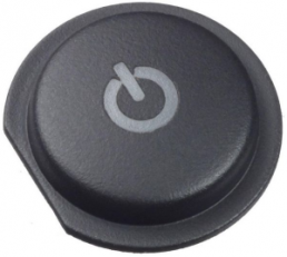 Cap, round, Ø 9.5 mm, (H) 2.05 mm, white, for short-stroke pushbutton Ultramec 6C, 10ZC16LMH12309