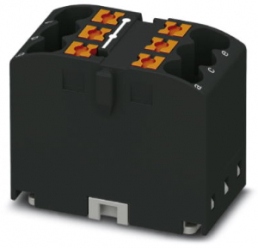 Distribution block, push-in connection, 0.14-4.0 mm², 6 pole, 24 A, 6 kV, black, 3273408