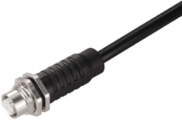 Sensor actuator cable, M12-cable socket, straight to open end, 4 pole, 6.6 m, black, 4 A, 1380640000