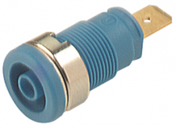 4 mm socket, flat plug connection, mounting Ø 12.2 mm, CAT III, blue, SEB 2610 F4,8 BL