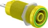 4 mm socket, flat plug connection, mounting Ø 12.2 mm, CAT IV, yellow/green, 66.9665-20