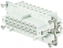 Socket contact insert, 6, 16 pole, equipped, screw connection, with PE contact, 1207700000