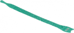 Cable tie with Velcro tape, releasable, polyamide, polypropylene, (L x W) 200 x 12.5 mm, bundle-Ø 60 mm, green, -40 to 85 °C