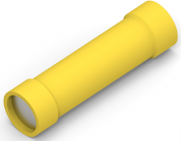 Butt connectorwith insulation, 3.0-6.0 mm², AWG 12 to 10, yellow, 29.46 mm