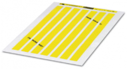 Polyester Label, (L x W) 19 x 11 mm, yellow, Sheet with 198 pcs