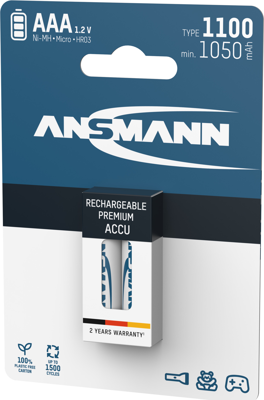 5035222 Ansmann Round Cell Batteries, 9V Block Batteries Image 2