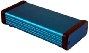 Aluminum enclosure, (L x W x H) 120 x 54 x 23 mm, blue, IP54, 1455C1201BU