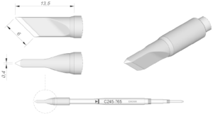 Soldering tip, Blade shape, Ø 0.4 mm, C245765