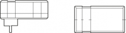 ABS/polycarbonate enclosure, (L x W x H) 125 x 67 x 40 mm, light gray (RAL 7035), IP40, 44050004 + 44093004