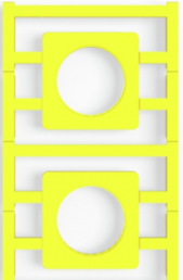 Polyamide Device marker, (L x W) 42 x 42 mm, yellow, 20 pcs