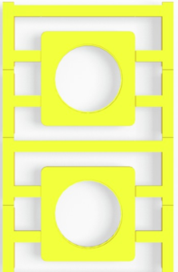 Polyamide Device marker, (L x W) 42 x 42 mm, yellow, 20 pcs