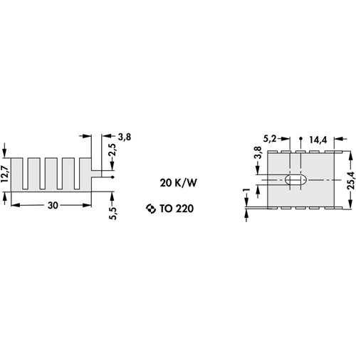 FK 222 MI Fischer Elektronik Heat Sinks Image 2