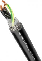PUR motor connection cable ÖLFLEX SERVO FD zeroCM 3 G 16 mm², AWG 6, shielded, black