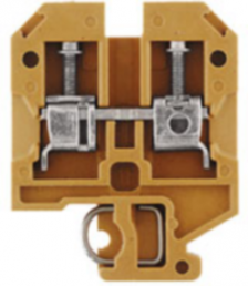 Through terminal block, screw connection, 0.5-4.0 mm², 2 pole, 32 A, beige/yellow, 0168860000