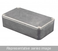 Aluminum die cast enclosure, (L x W x H) 120 x 80 x 59 mm, black (RAL 9005), IP65, 1590WTBK
