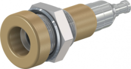 4 mm socket, solder connection, mounting Ø 8.3 mm, brown, 23.0110-27