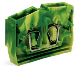 2-wire end terminal, 1 pole, 0.08-2.5 mm², clamping points: 2, green/yellow, cage clamp
