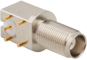 TNC socket 50 Ω, solder connection, angled, 031-5607