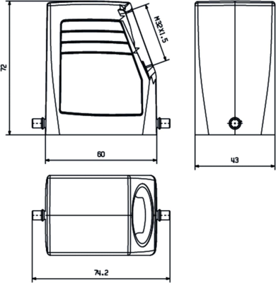 2543960000 Weidmüller Housings for HDC Connectors Image 2