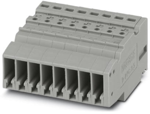 COMBI jack, push-in connection, 0.14-4.0 mm², 8 pole, 24 A, 6 kV, gray, 3000662