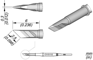 Soldering tip, Blade shape, JBC-C115112