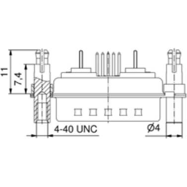 3017W2SAR76F40X CONEC D-Sub Connectors Image 2