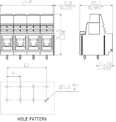 2013930000 Weidmüller PCB Terminal Blocks Image 3