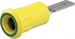 4 mm socket, plug-in connection, mounting Ø 8.2 mm, yellow/green, 64.3013-20