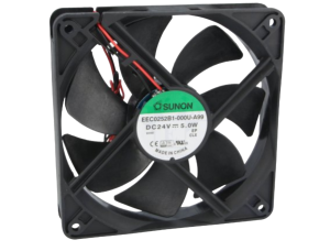 DC axial fan, 24 V, 120 x 120 x 25 mm, 3 m³/h, 44.5 dB, ball bearing, SUNON, EEC0252B1-000U-A99