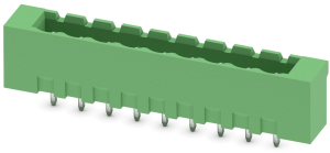 Pin header, 9 pole, pitch 5.08 mm, straight, green, 1809335