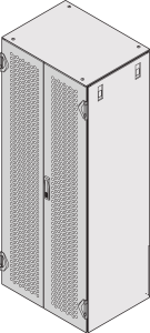 Varistar Perforated Steel Door, IP 20, 3 PointLocking, 2000H 600W, RAL 7021