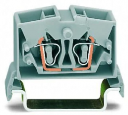 Miniature terminal block, spring-clamp connection, 0.08-2.5 mm², 1 pole, 24 A, 8 kV, gray, 264-731