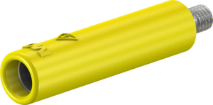 4 mm screw-in adapter, screw connection, CAT II, yellow, 23.1031-24