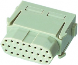 Socket contact insert, 25 pole, unequipped, crimp connection, 09140253101