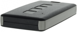 ABS remote control enclosure, (L x W x H) 71.5 x 39.3 x 11.5 mm, light gray/black (RAL 9004), 13124.23
