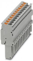 Plug, push-in connection, 0.14-4.0 mm², 12 pole, 24 A, 6 kV, gray, 3209976