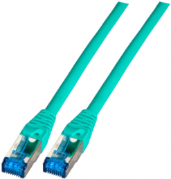 Patch cable, RJ45 plug, straight to RJ45 plug, straight, Cat 6A, S/FTP, LSZH, 0.25 m, green