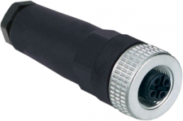 Sensor actuator cable, M12-cable socket, straight to open end, 4 pole, 20 m, PVC, black, 3 A, XZCPV1141L20