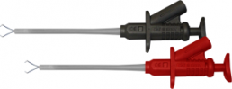 Clamp test probe kit, red/black/gray, L 160 mm, CAT II, socket 4 mm, P 7010