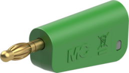 4 mm plug, solder connection, 1.0 mm², green, 64.1039-25