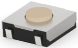 Short-stroke pushbutton, Form A (N/O), 50 mA/24 VDC, unlit , actuator (black, L 0.5 mm), 0.49 N, SMD