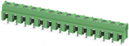 PCB terminal, 14 pole, pitch 7.5 mm, AWG 20-10, 32 A, screw connection, green, 1988228